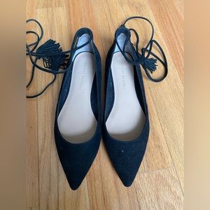 Loeffler Randall suede ballet flats. Leather sole.  Worn once to church Size 7.5